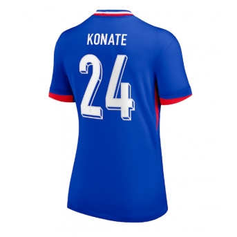 Francia Ibrahima Konate #24 Maglia Gara Casa Repliche Europei 2024 Donna